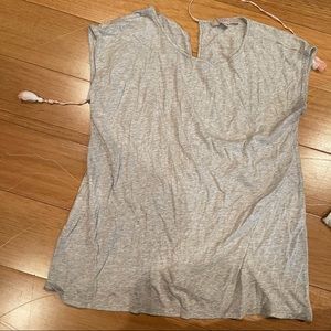 Loft Tie Back T-shirt Grey Soft pink/white string